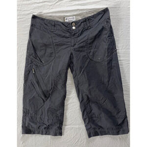 Columbia Titanium Lightweight Crop Cargo Hiking Pants. Black, Women's 8. GUC!!